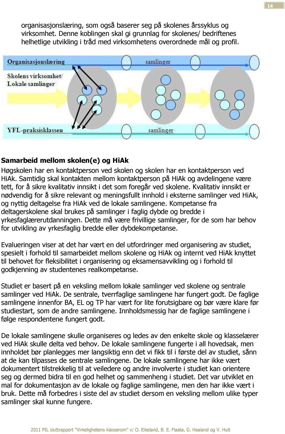 Samarbeid mellom skolen(e) og HiAk Høgskolen har en kontaktperson ved skolen og skolen har en kontaktperson ved HiAk.