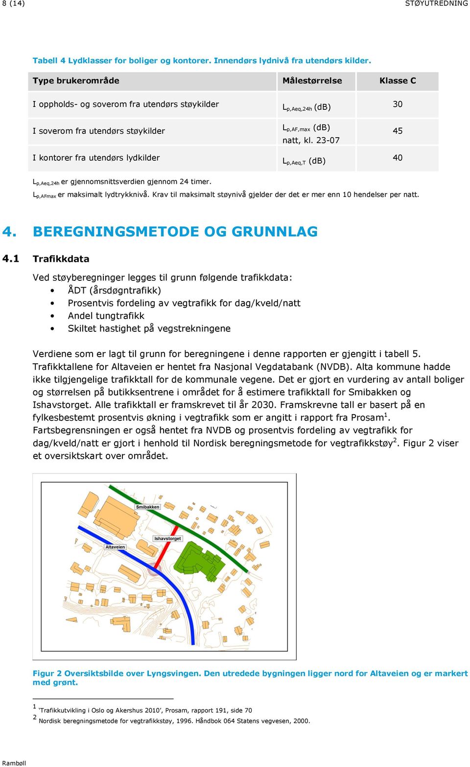 23-07 45 I kontorer fra utendørs lydkilder L p,aeq,t (db) 40 L p,aeq,24h er gjennomsnittsverdien gjennom 24 timer. L p,afmax er maksimalt lydtrykknivå.