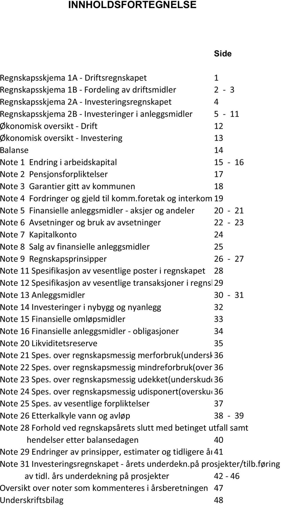 Note 4 Fordringer og gjeld til komm.