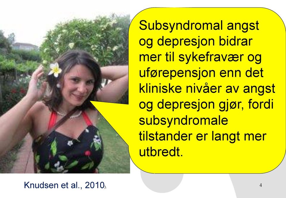 av angst og depresjon gjør, fordi subsyndromale