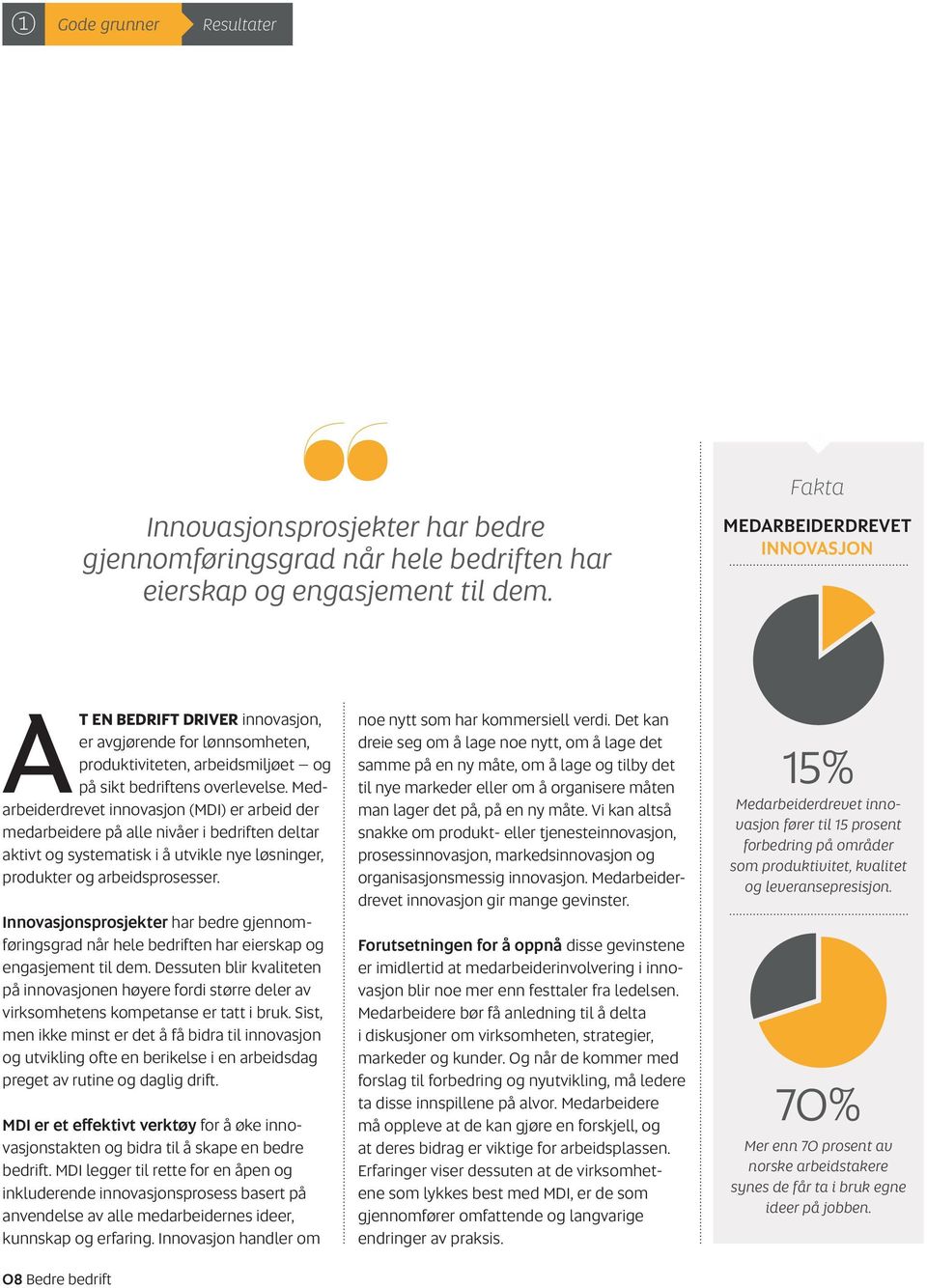 Medarbeiderdrevet innovasjon (MDI) er arbeid der medarbeidere på alle nivåer i bedriften deltar aktivt og systematisk i å utvikle nye løsninger, produkter og arbeidsprosesser.