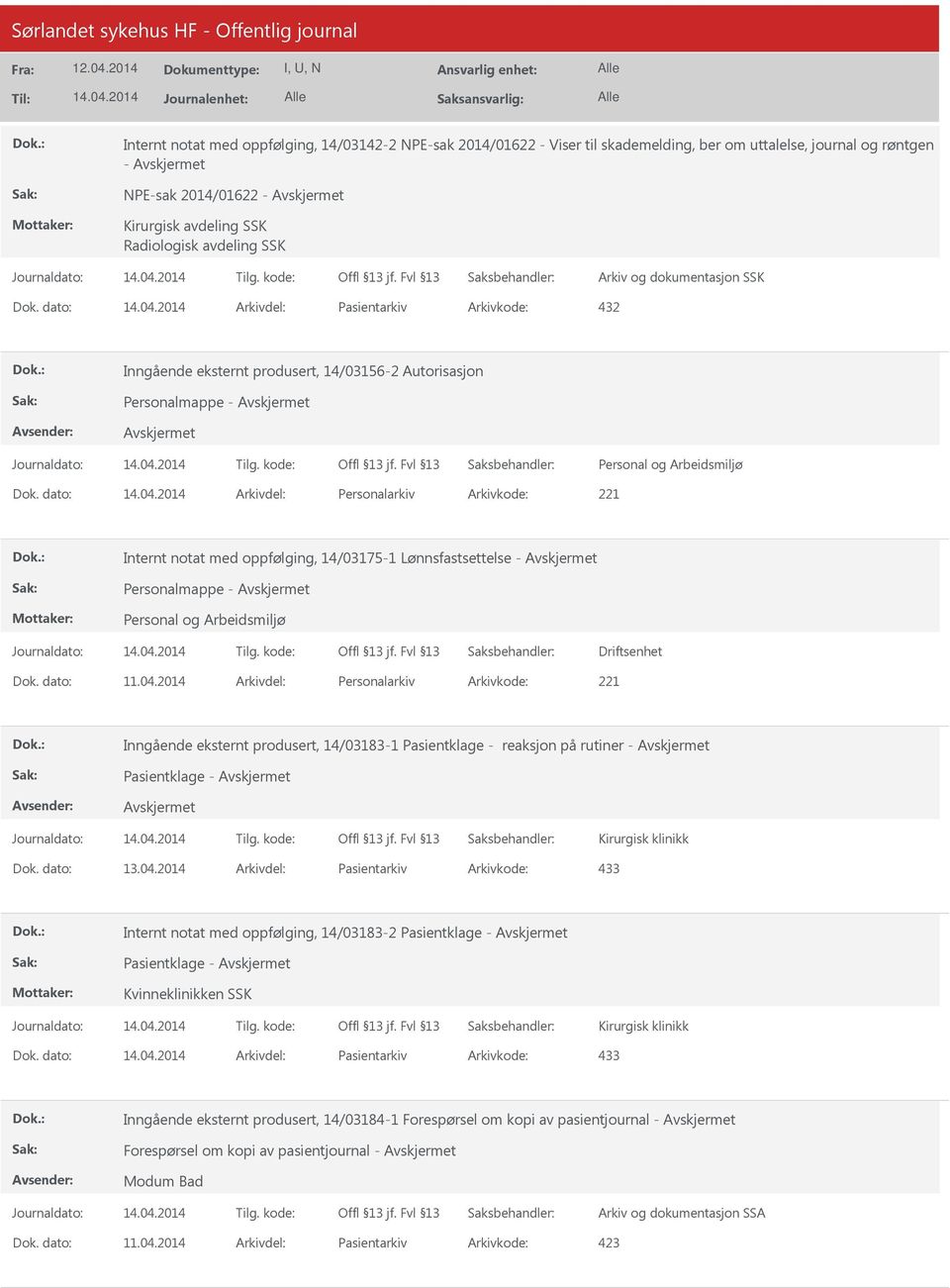 dato: Arkivdel: Personalarkiv Arkivkode: 221 Internt notat med oppfølging, 14/03175-1 Lønnsfastsettelse - Personalmappe - Driftsenhet Dok. dato: 11.04.