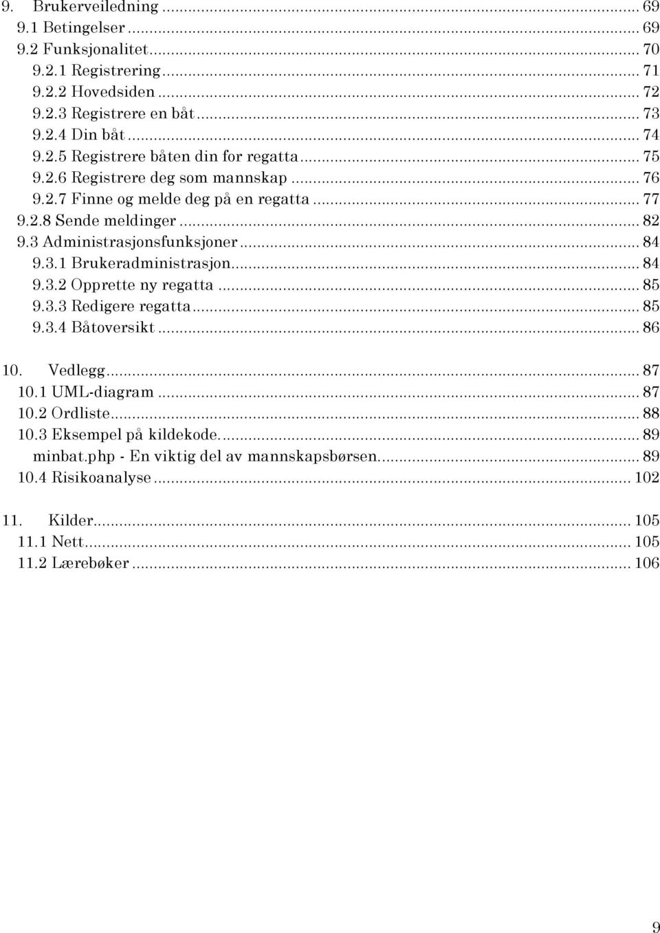 .. 84 9.3.2 Opprette ny regatta... 85 9.3.3 Redigere regatta... 85 9.3.4 Båtoversikt... 86 10. Vedlegg... 87 10.1 UML-diagram... 87 10.2 Ordliste... 88 10.3 Eksempel på kildekode.