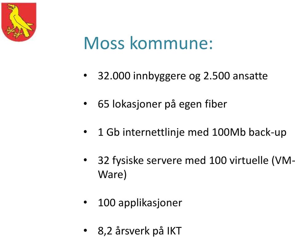 internettlinje med 100Mb back-up 32 fysiske