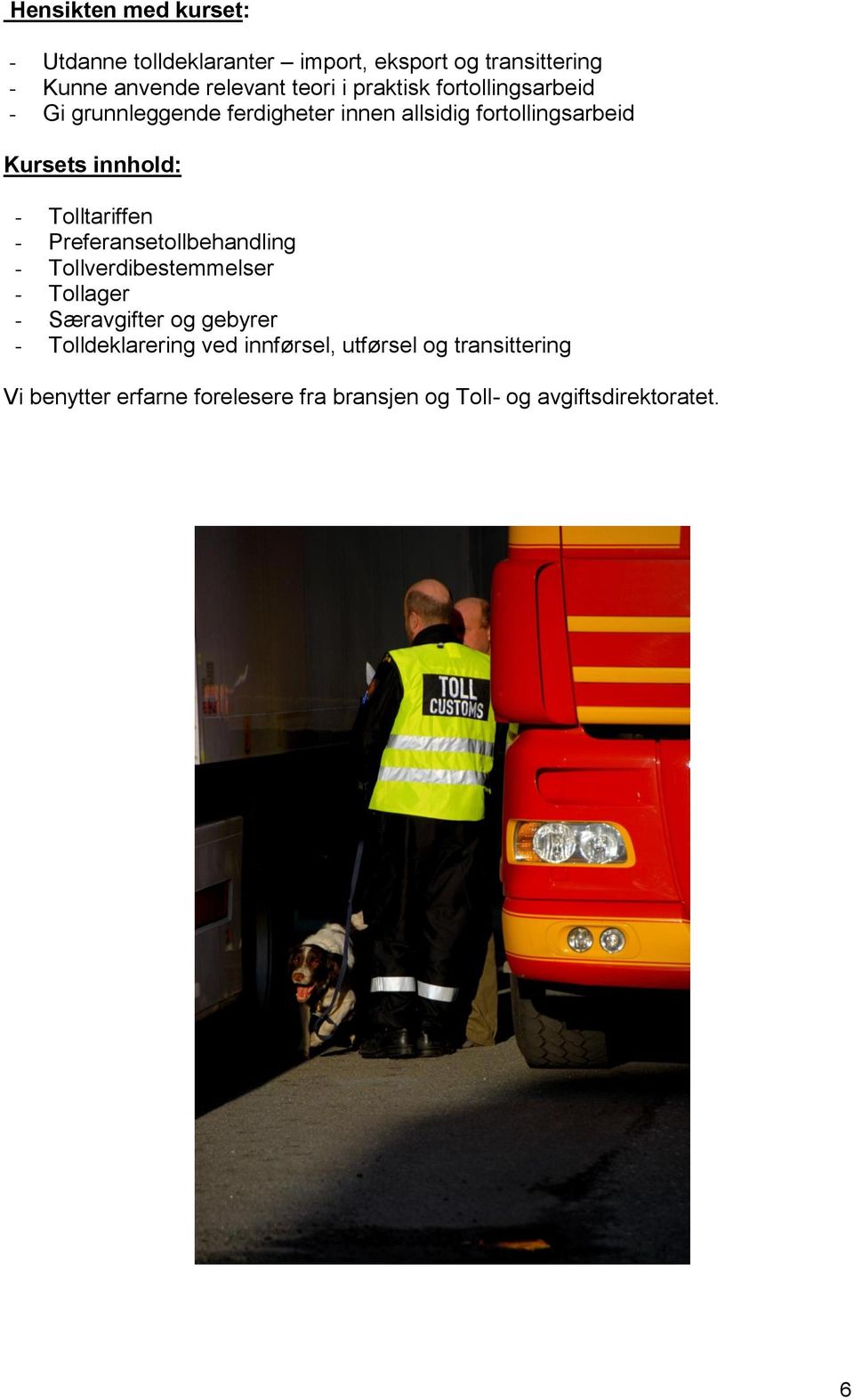 Tolltariffen - Preferansetollbehandling - Tollverdibestemmelser - Tollager - Særavgifter og gebyrer -