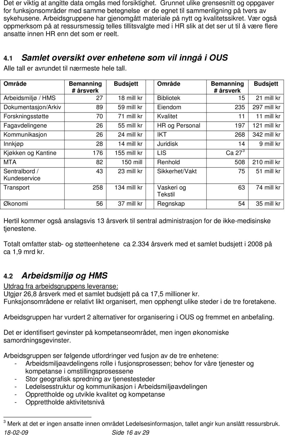 Vær også oppmerksom på at ressursmessig telles tillitsvalgte med i HR slik at det ser ut til å være flere ansatte innen HR enn det som er reelt. 4.