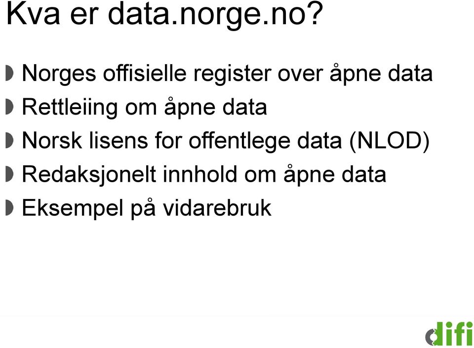 Norges offisielle register over åpne data