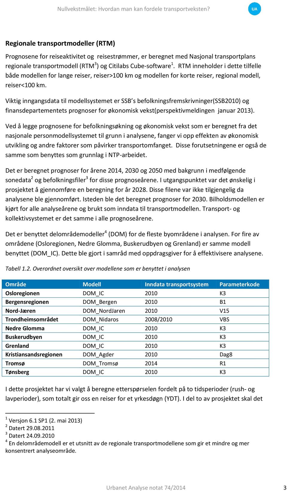 Viktig inngangsdata til modellsystemet er SSB s befolkningsfremskrivninger(ssb2010) og finansdepartementets prognoser for økonomisk vekst(perspektivmeldingen januar 2013).