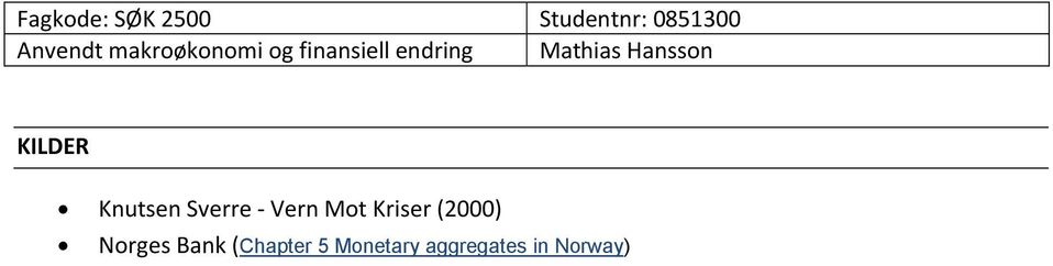 Norges Bank (Chapter 5