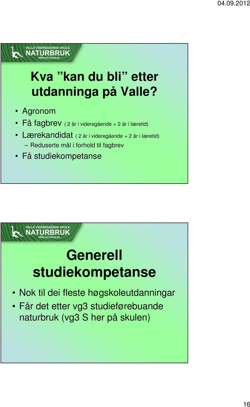 videregående + 2 år i læretid) Reduserte mål i forhold til fagbrev Få