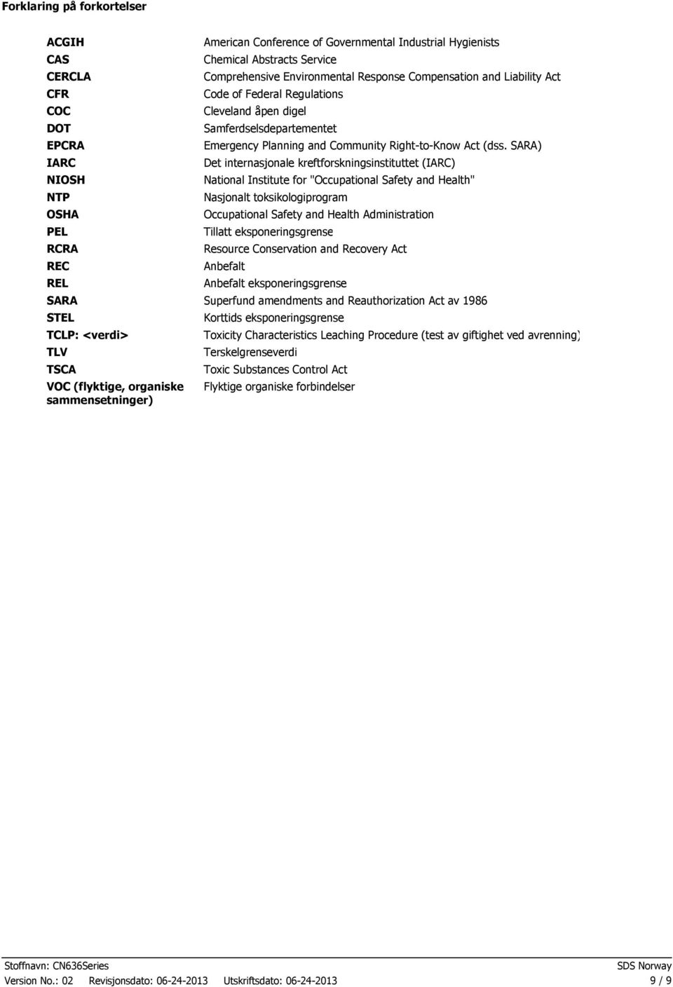 Samferdselsdepartementet Emergency Planning and Community RighttoKnow Act (dss.