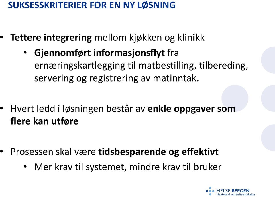 registrering av matinntak.