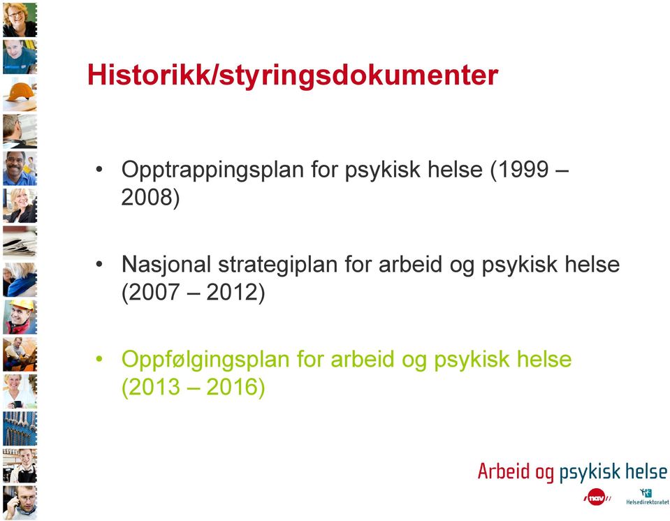 strategiplan for arbeid og psykisk helse (2007