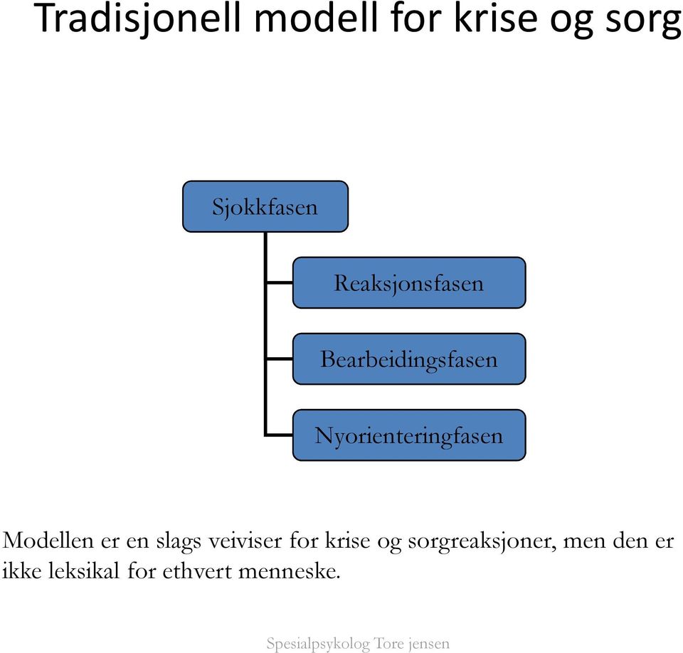 Modellen er en slags veiviser for krise og