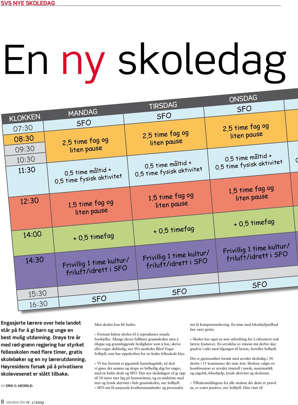 Frivillig 1 time kultur/ friluft/idrett i SFO Frivillig 1 time kultur/ friluft/idrett i SFO Frivillig 1 time kultur/ friluft/idrett i SFO 15:30 16:30 SFO SFO SFO Engasjerte lærere over hele landet