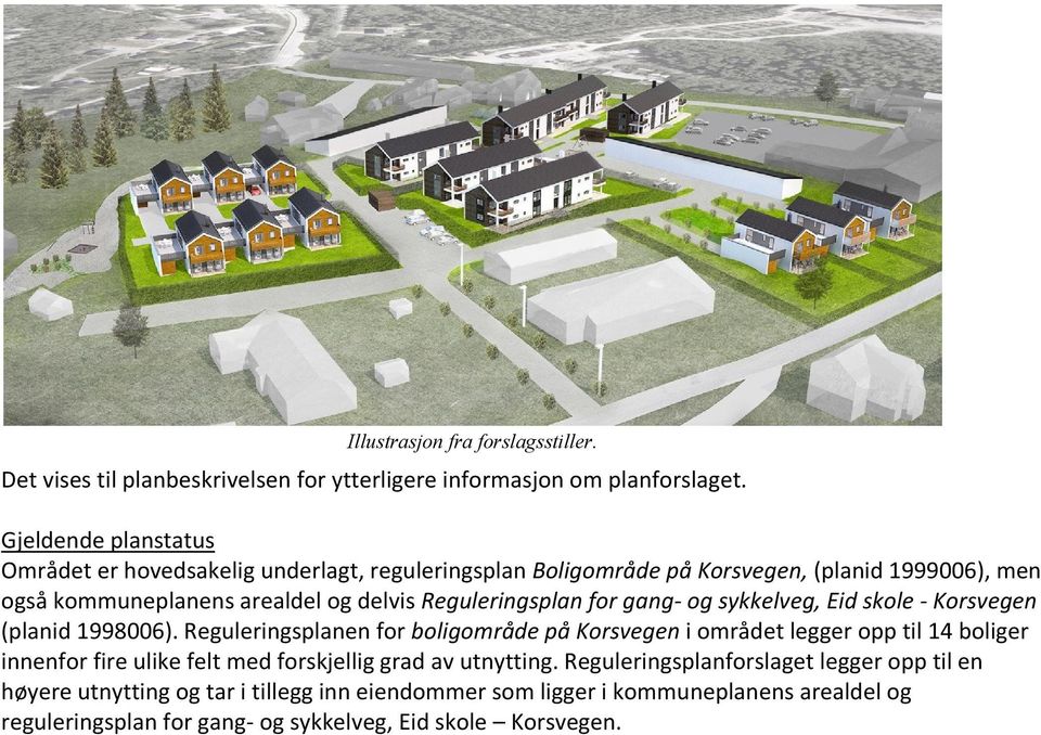 Reguleringsplan for gang- og sykkelveg, Eid skole - Korsvegen (planid 1998006).