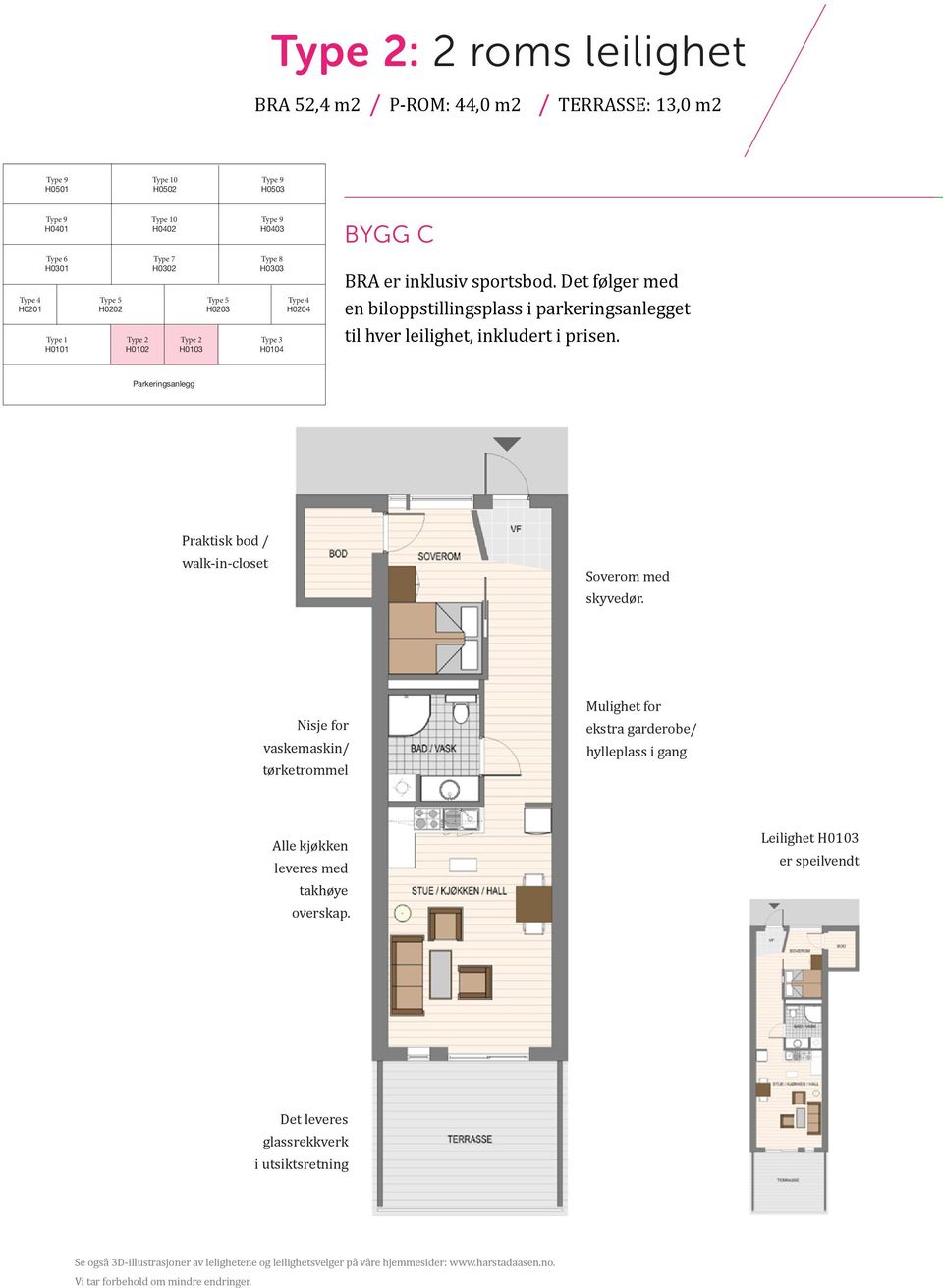 Parkeringsanlegg Praktisk bod / walk-in-closet Soverom med skyvedør.