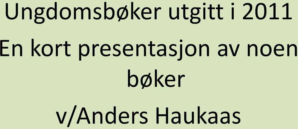 presentasjon av