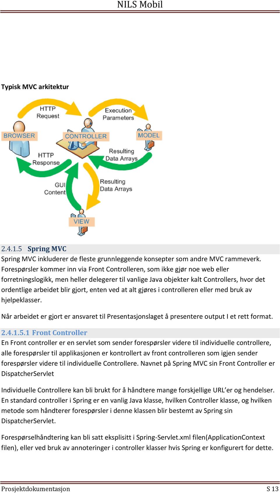 gjort, enten ved at alt gjøres i controlleren eller med bruk av hjelpeklasser. Når arbeidet er gjort er ansvaret til Presentasjonslaget å presentere output I et rett format. 2.4.1.5.