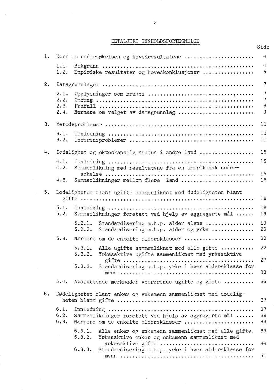 0**00,0000 10 3.2; Inferensproblemer..... 4. Dødelighet og ekteskapelig status i andre land **0 00 15 4.1. Innledning...........,... 15 4.2. Sammenlikning med resultatene fra en amerikansk undersokelse.