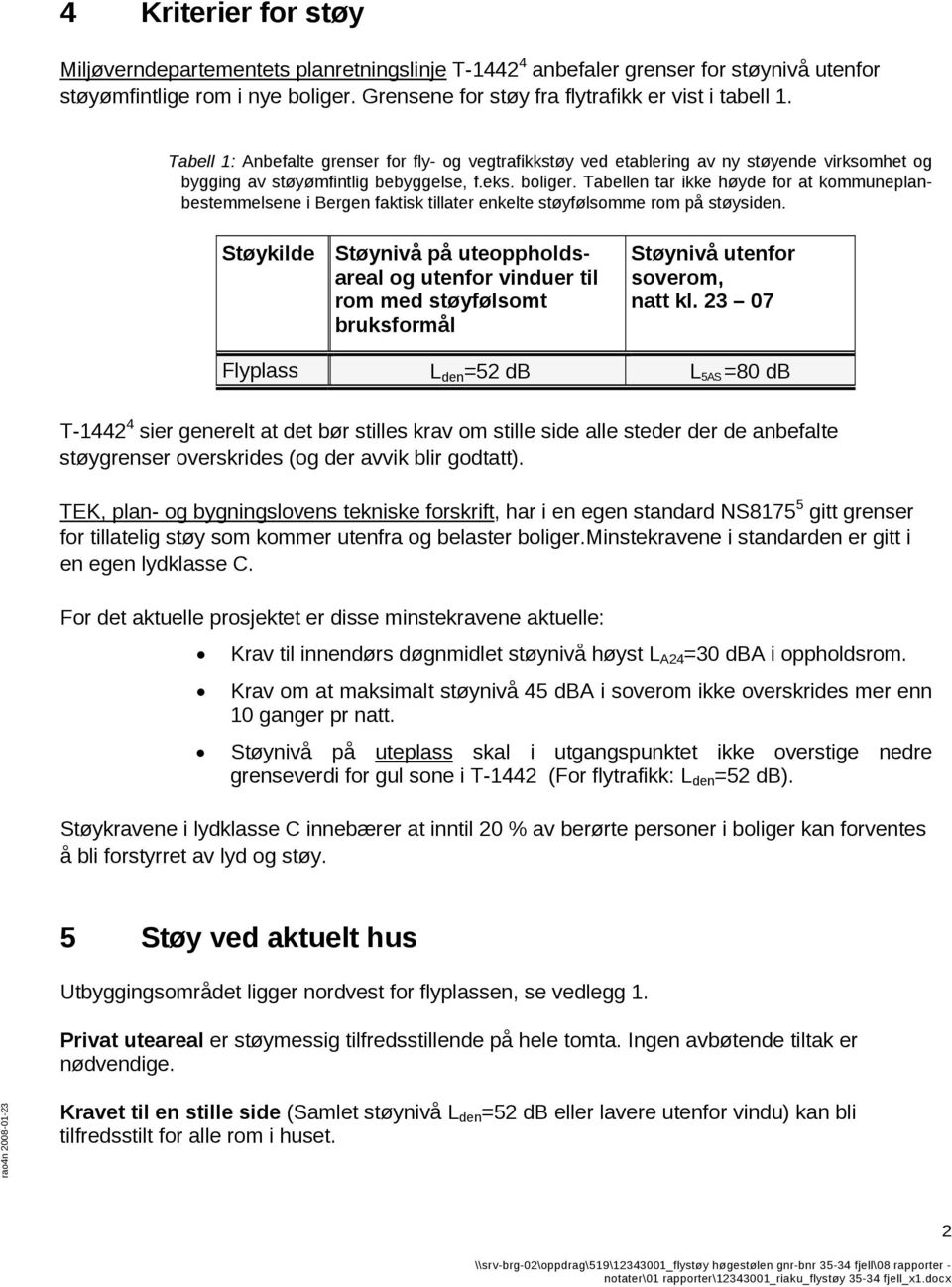 Tabellen tar ikke høyde for at kommuneplanbestemmelsene i Bergen faktisk tillater enkelte støyfølsomme rom på støysiden.