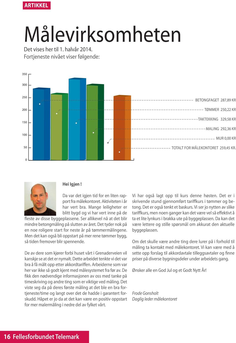 Da var det igjen tid for en liten rapport fra målekontoret. Aktiviteten i år har vert bra. Mange leiligheter er blitt bygd og vi har vert inne på de fleste av disse byggeplassene.