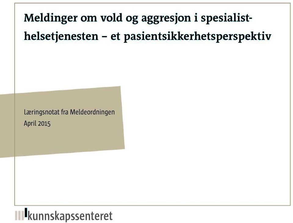 pasientsikkerhetsperspektiv