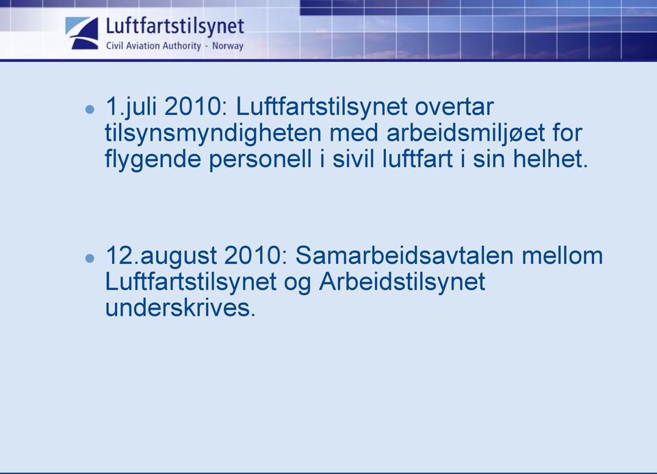 personell i sivil luftfart i sin helhet. 12.