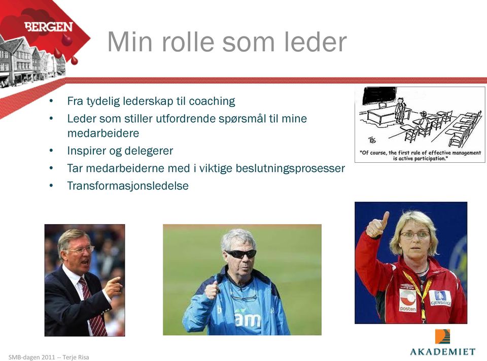 mine medarbeidere Inspirer og delegerer Tar