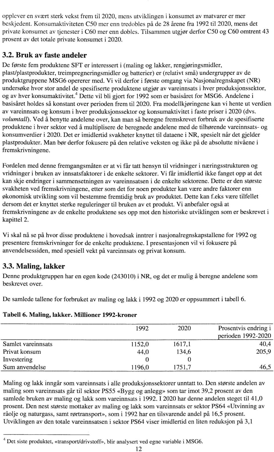 Tilsammen utgjør derfor C50 og C60 omtrent 43 prosent av det totale private konsumet i 20