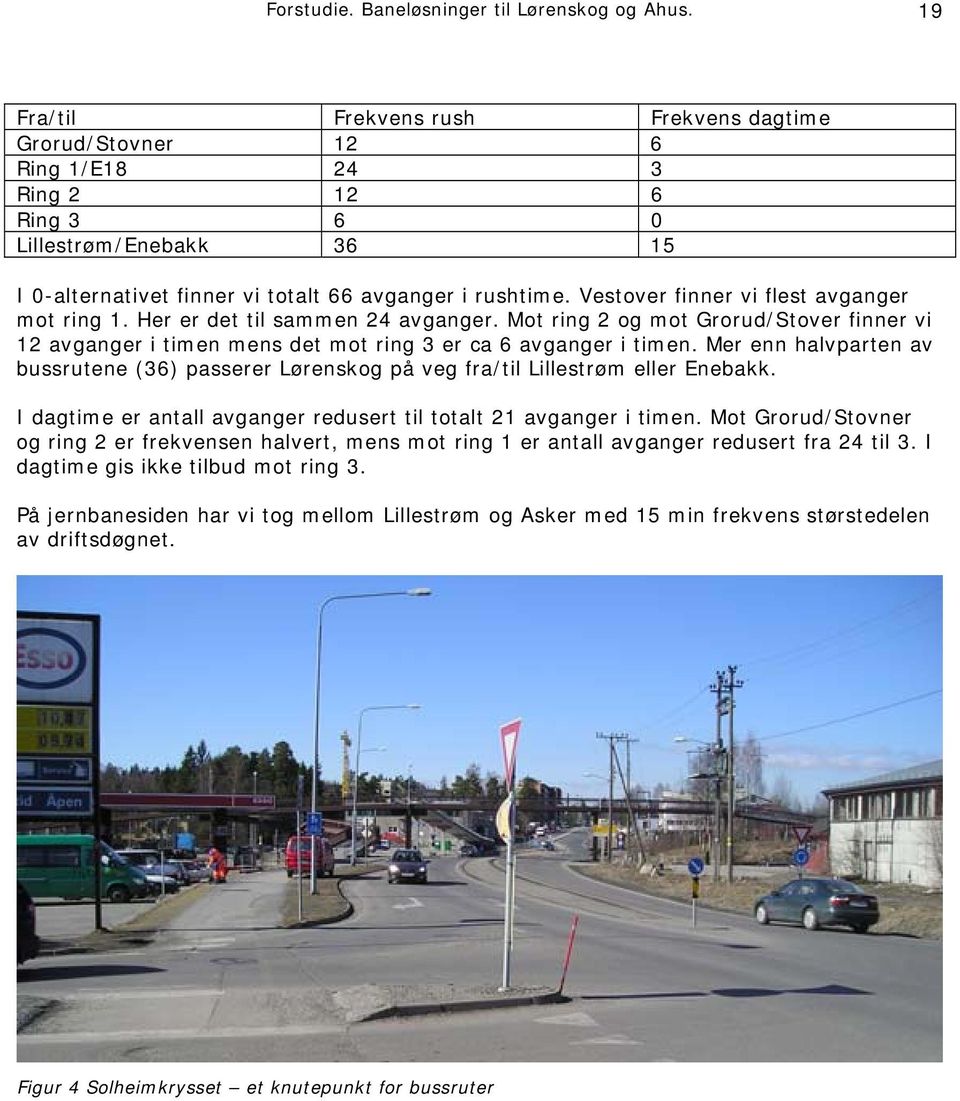 Vestover finner vi flest avganger mot ring 1. Her er det til sammen 24 avganger. Mot ring 2 og mot Grorud/Stover finner vi 12 avganger i timen mens det mot ring 3 er ca 6 avganger i timen.