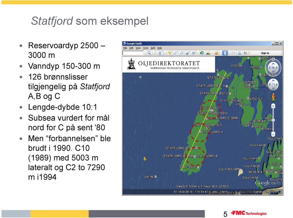 10:1 Subsea vurdert for mål nord for C på sent '80 Men forbannelsen