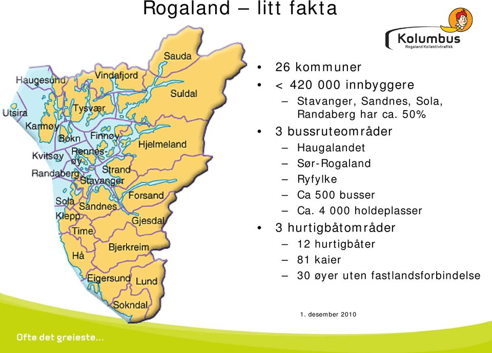 50% 3 bussruteområder Haugalandet Sør-Rogaland Ryfylke Ca 500