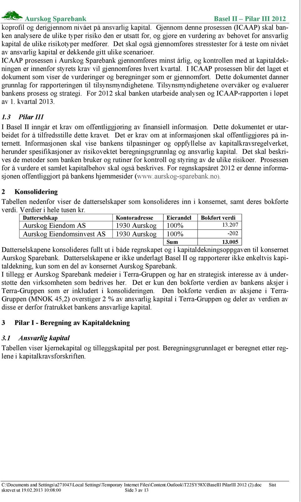 Det skal også gjennomføres stresstester for å teste om nivået av ansvarlig kapital er dekkende gitt ulike scenarioer.