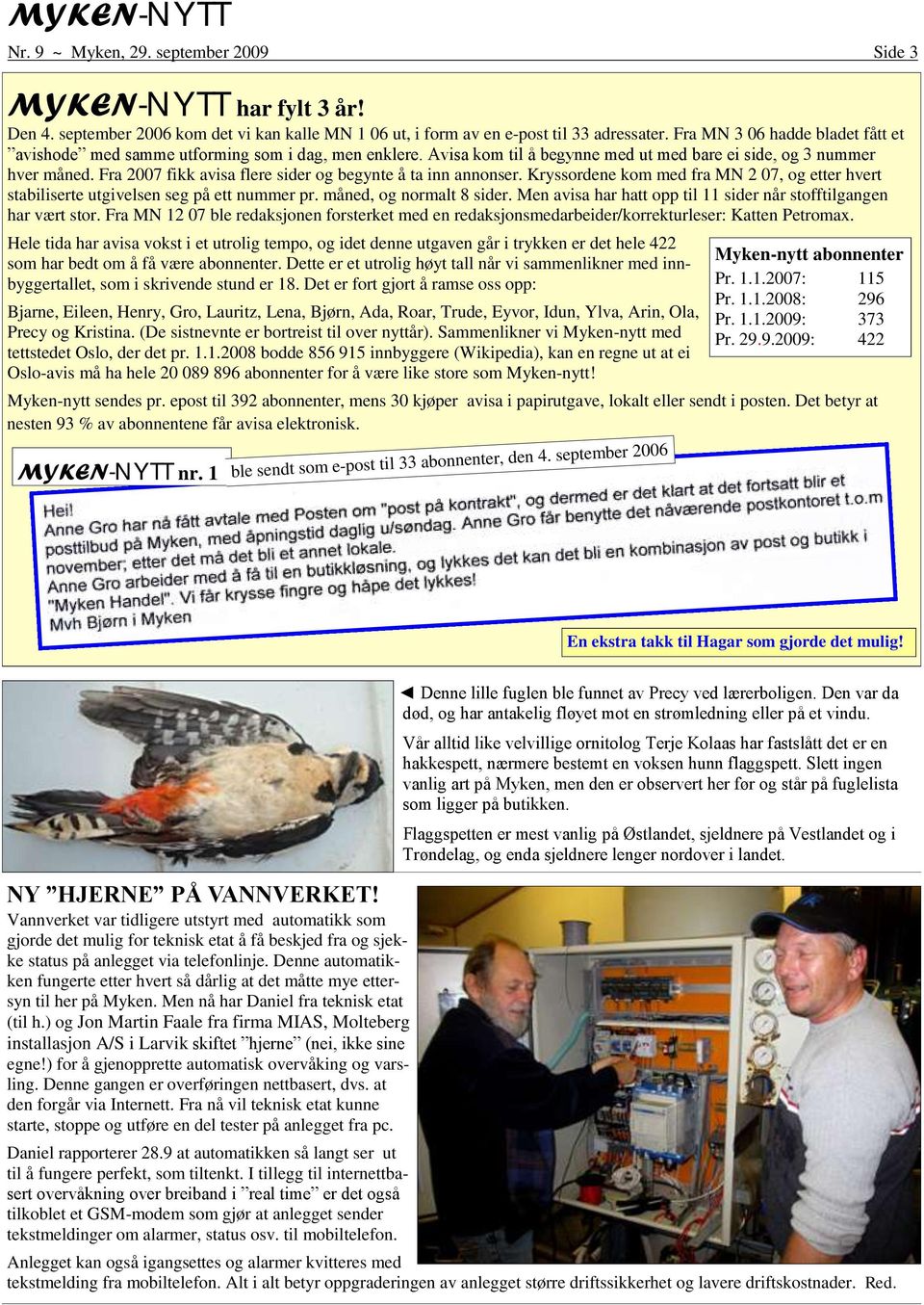 Fra 2007 fikk avisa flere sider og begynte å ta inn annonser. Kryssordene kom med fra MN 2 07, og etter hvert stabiliserte utgivelsen seg på ett nummer pr. måned, og normalt 8 sider.