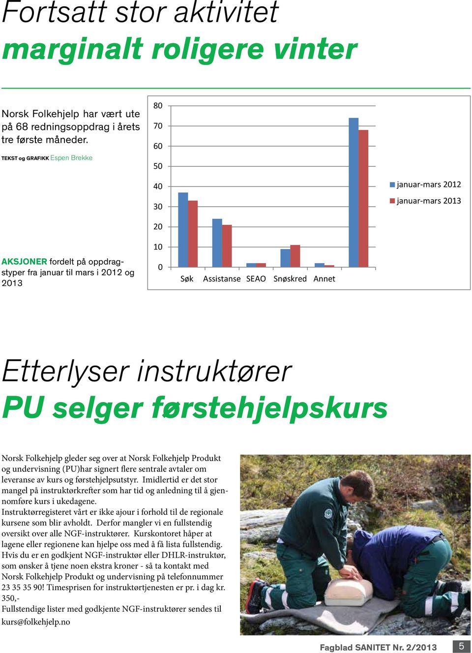 Etterlyser instruktører PU selger førstehjelpskurs Norsk Folkehjelp gleder seg over at Norsk Folkehjelp Produkt og undervisning (PU)har signert flere sentrale avtaler om leveranse av kurs og