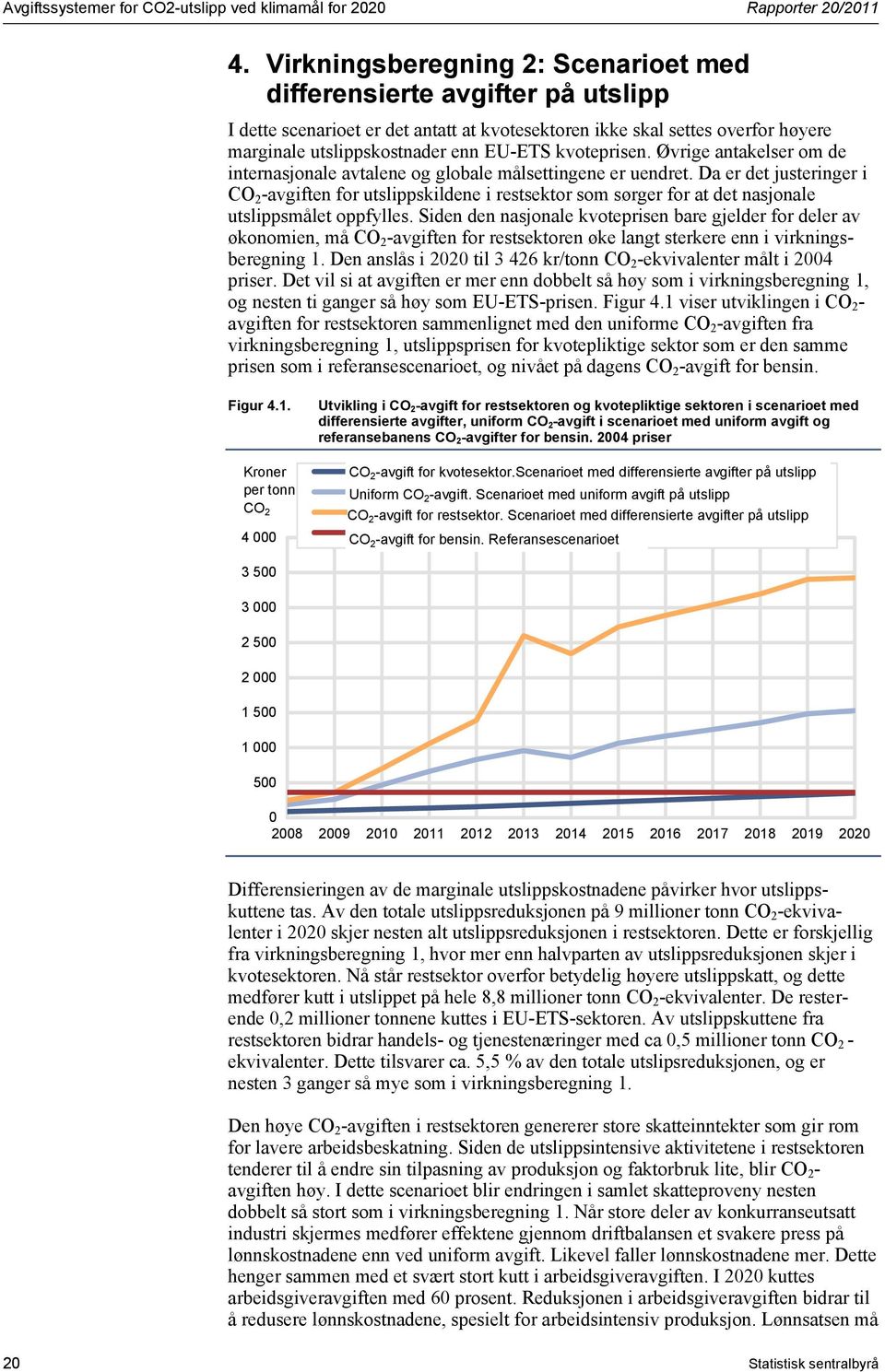 kvoteprisen. Øvrige antakelser om de internasjonale avtalene og globale målsettingene er uendret.