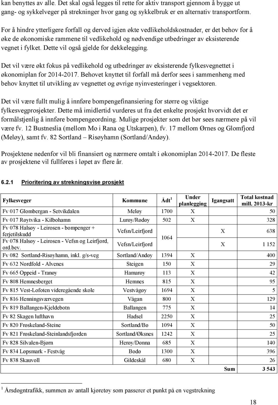 Dette vil også gjelde for dekkelegging. Det vil være økt fokus på vedlikehold og utbedringer av eksisterende fylkesvegnettet i økonomiplan for 2014-2017.