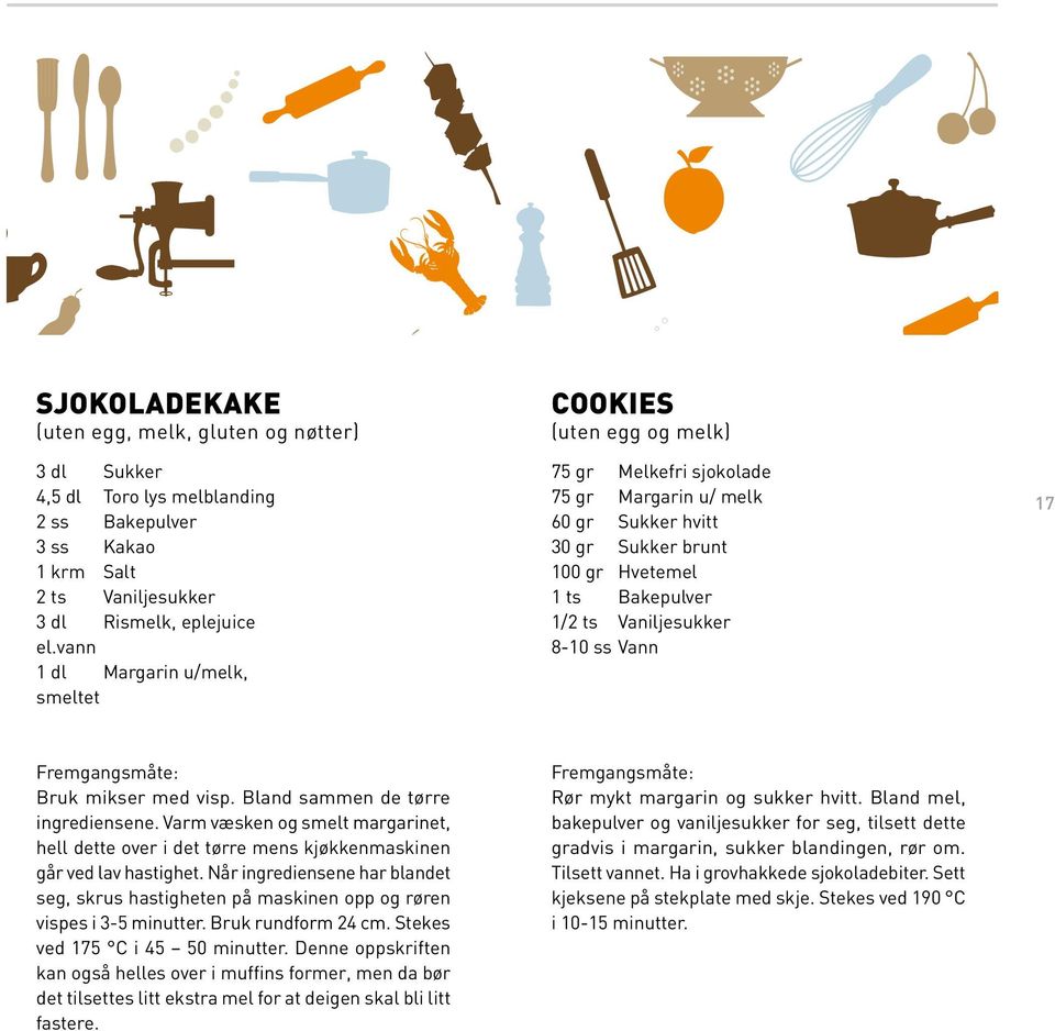 Vaniljesukker 8-10 ss Vann 17 Fremgangsmåte: Bruk mikser med visp. Bland sammen de tørre ingrediensene.