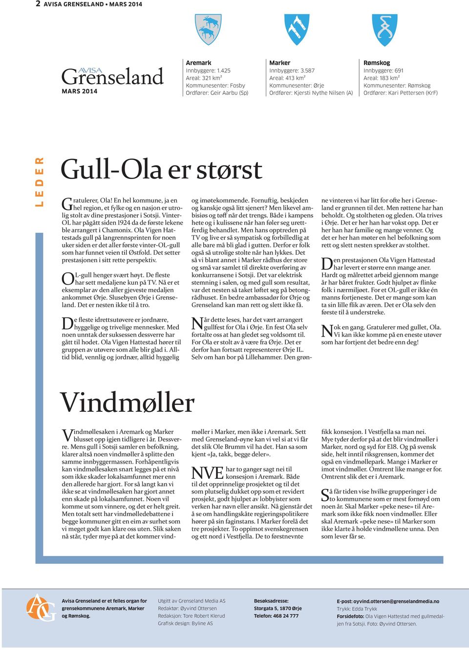 Gratulerer, Ola! En hel kommune, ja en hel region, et fylke og en nasjon er utrolig stolt av dine prestasjoner i Sotsji. Vinter- OL har pågått siden 1924 da de første lekene ble arrangert i Chamonix.