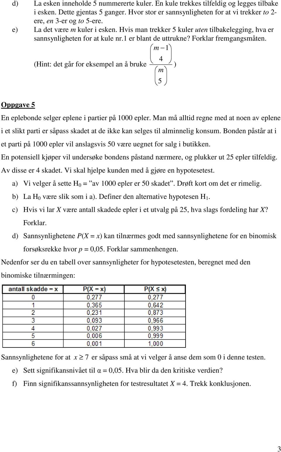 (Hit: det går for eksemel a å bruke m 4 m 5 ) Ogave 5 E elebode selger elee i artier å eler.