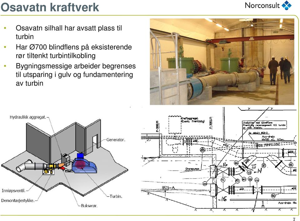 tiltenkt turbintilkobling Bygningsmessige arbeider