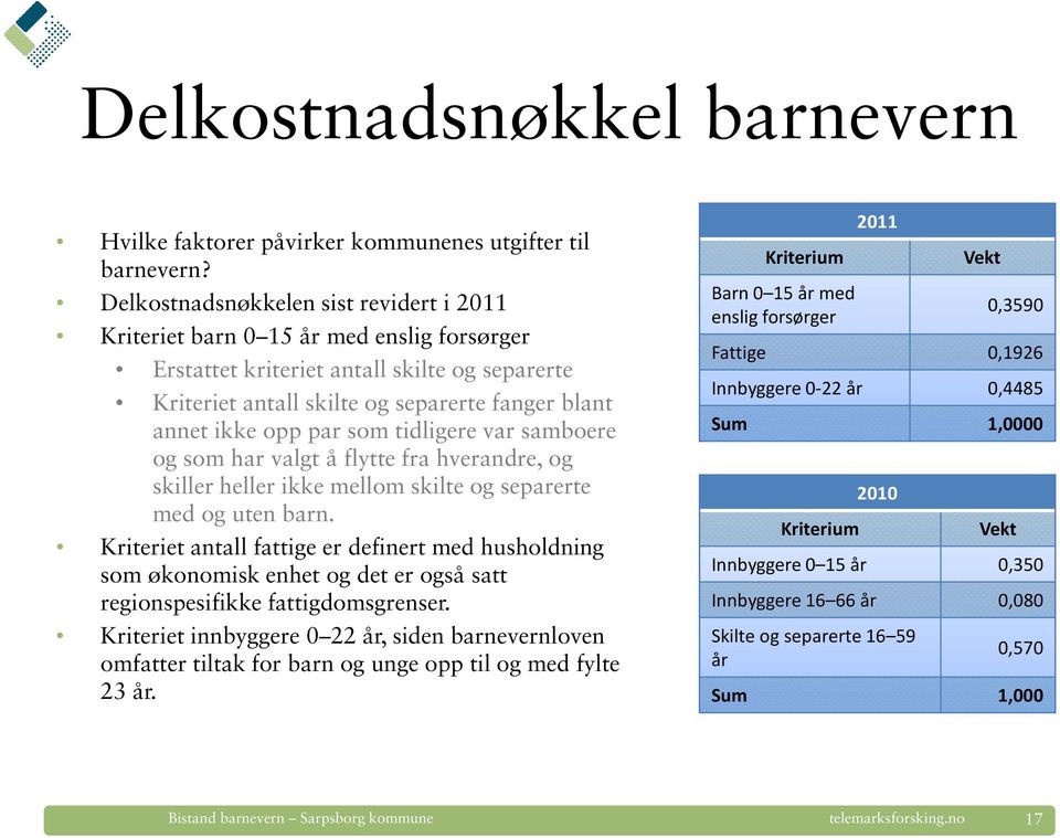 par som tidligere var samboere og som har valgt å flytte fra hverandre, og skiller heller ikke mellom skilte og separerte med og uten barn.