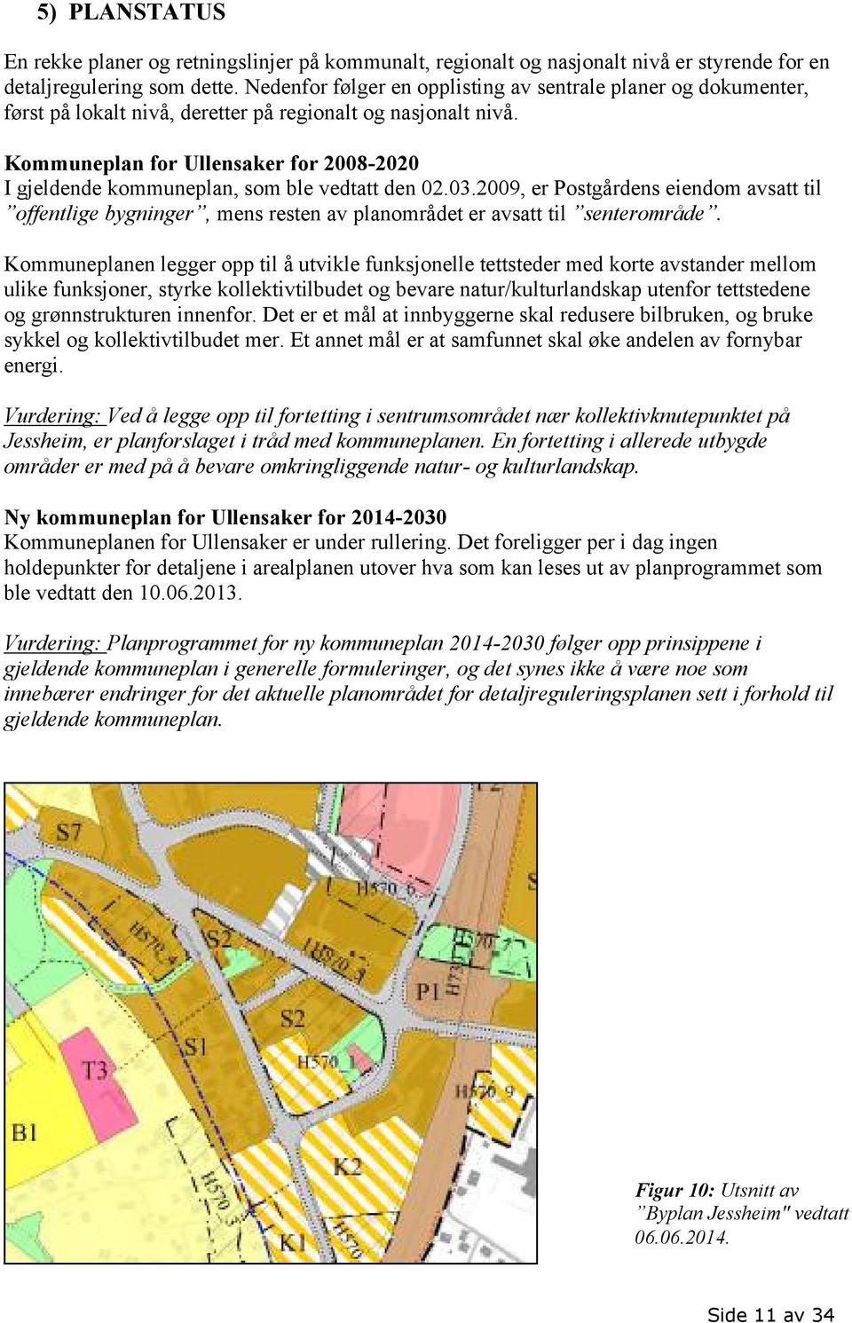 Kommuneplan for Ullensaker for 2008-2020 I gjeldende kommuneplan, som ble vedtatt den 02.03.