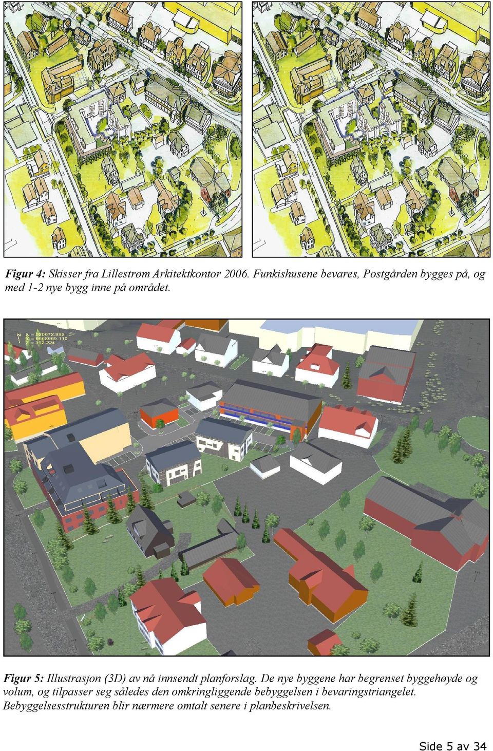 Figur 5: Illustrasjon (3D) av nå innsendt planforslag.