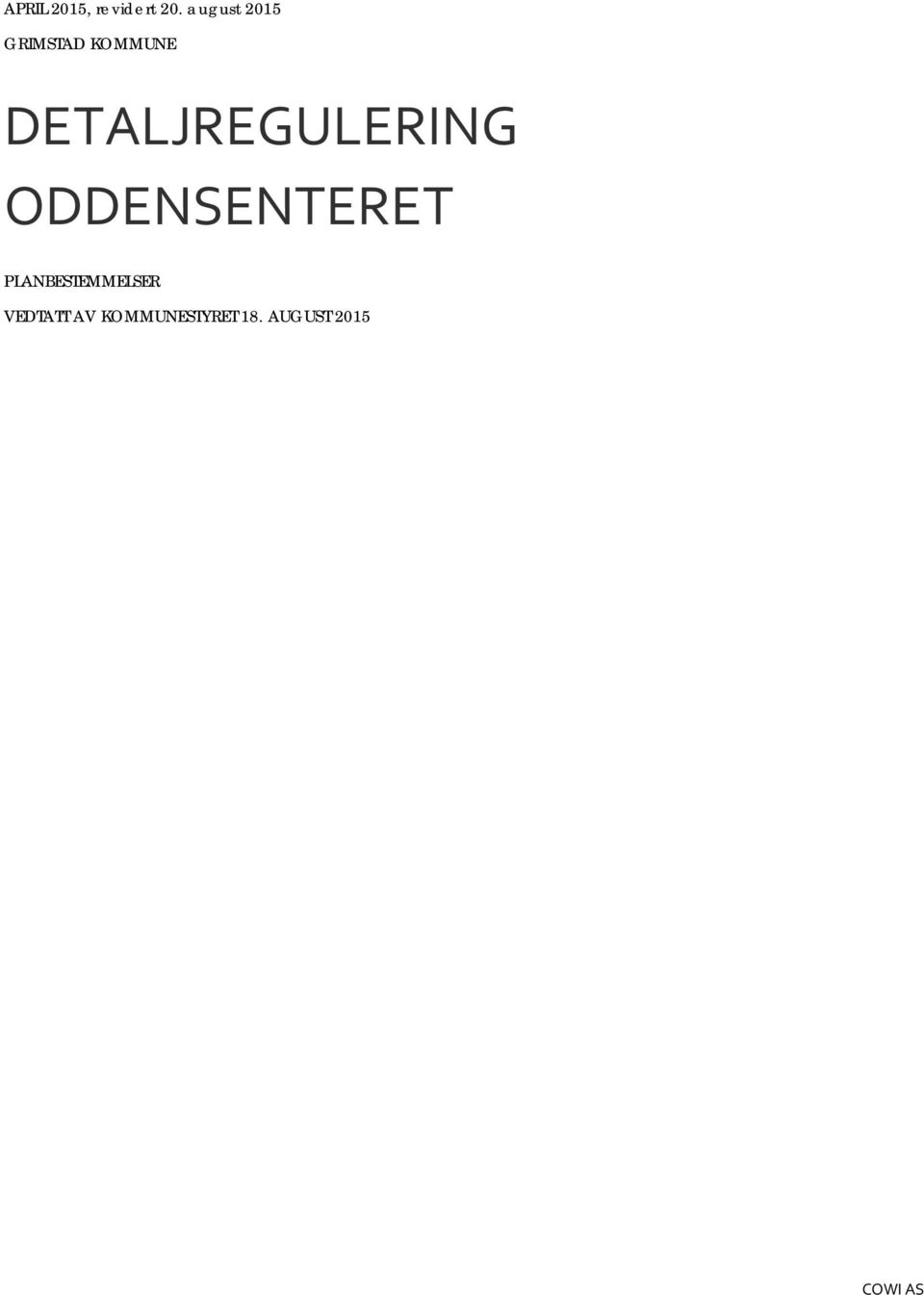 DETALJREGULERING ODDENSENTERET