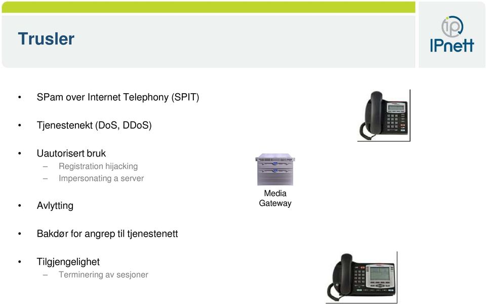 Impersonating a server Avlytting Media Gateway Bakdør for