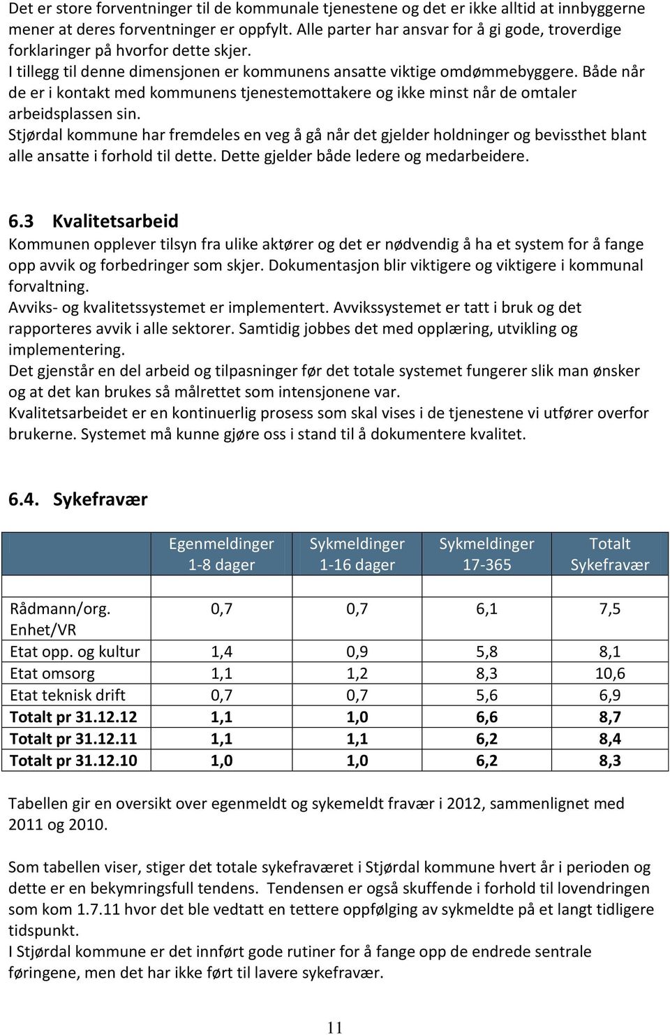 Både når de er i kontakt med kommunens tjenestemottakere og ikke minst når de omtaler arbeidsplassen sin.