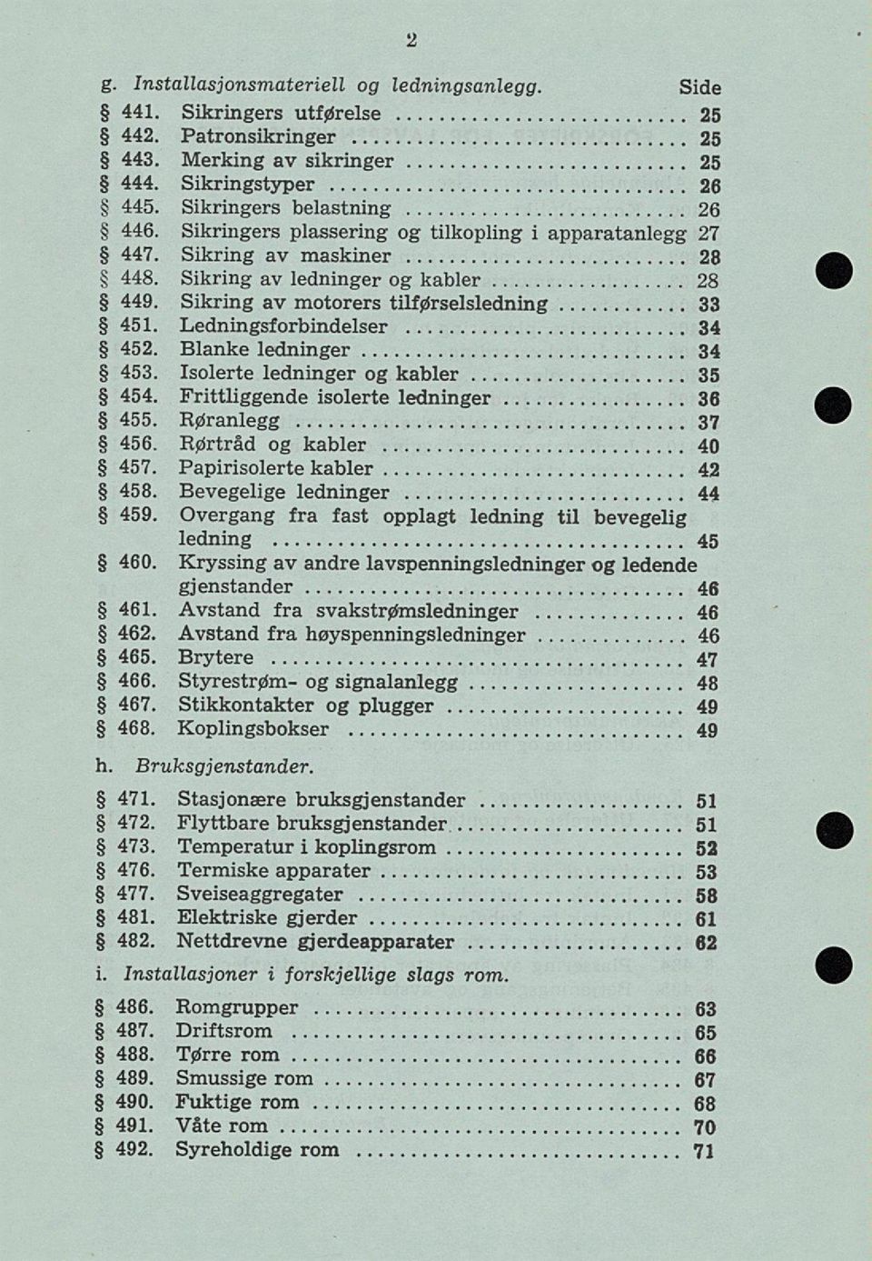 Blanke ledninger 34 453. Isolerte ledninger og kabler 35 454. Frittliggende isolerte ledninger 36 Mk 455. Røranlegg 37 456. Rørtråd og kabler 40 457. Papirisolerte kabler 42 458.