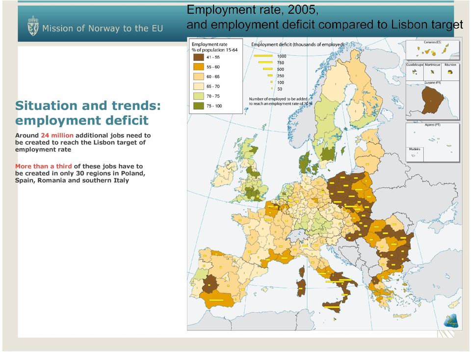 of employment rate More than a third of these jobs have to be